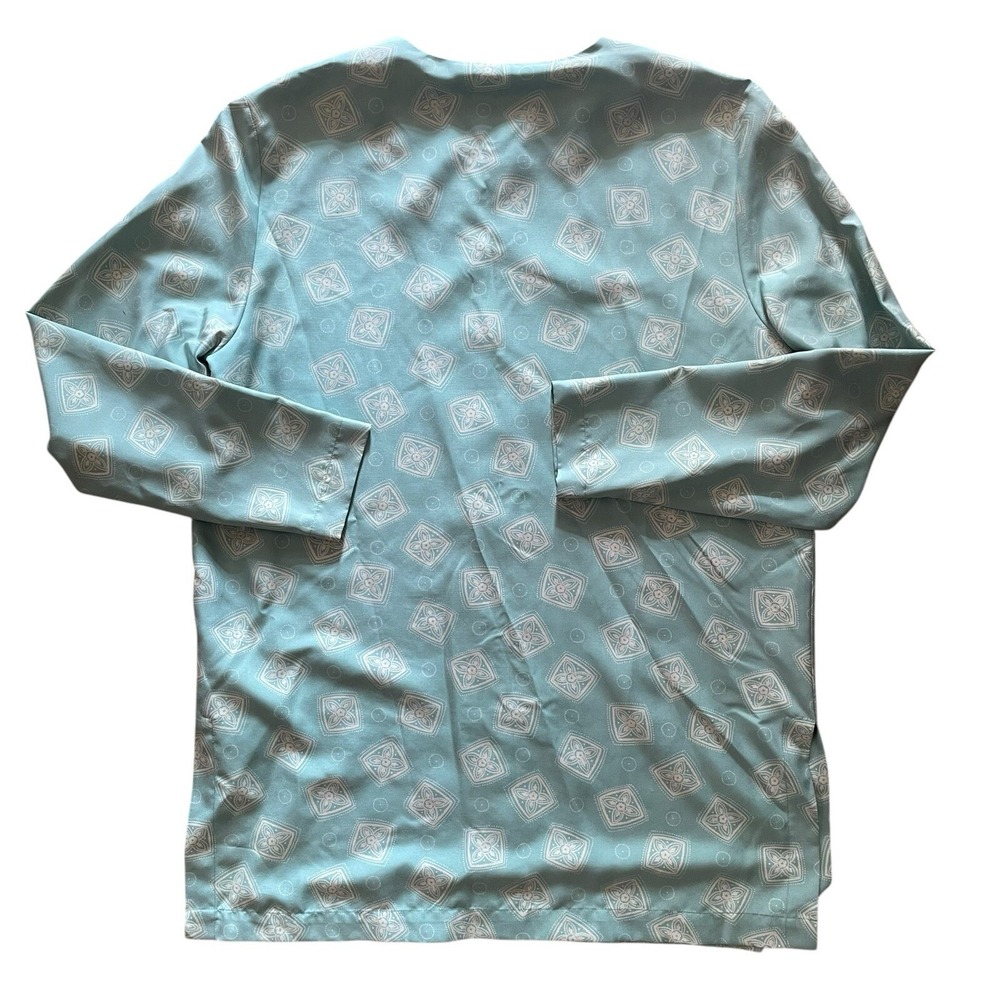 Talbots Women's Shirt Vintage 10 Medium Silk Blue Career Long Sleeve Button Up - Picture 3 of 6